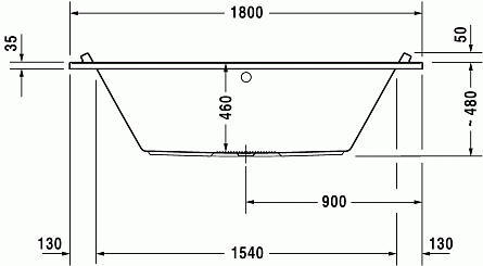 Акриловая ванна Duravit Starck 180x80 см арт. 700338