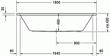 Акриловая ванна Duravit D-Code 180x80 см арт. 700101