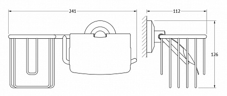 Держатель освежителя воздуха и туалетной бумаги FBS Standard STA 054