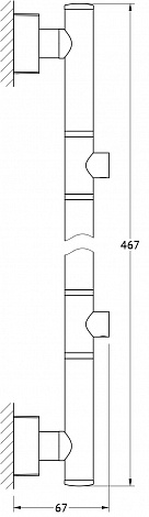 Штанга для 2-х аксессуаров 47 см FBS Esperado ESP 077
