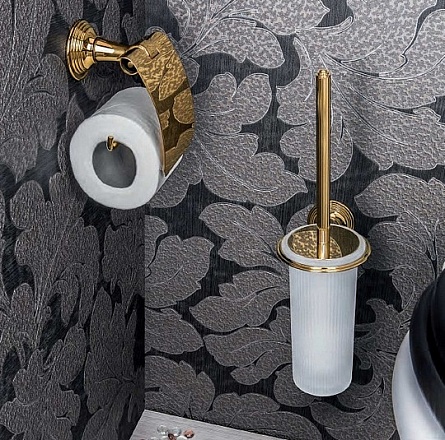 Туалетный ершик с колбой подвесной Colombo Design Hermitage, золото арт. В3307.HPS
