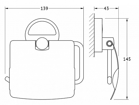 Держатель туалетной бумаги с крышкой FBS Luxia LUX 055