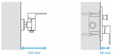 Встраиваемый механизм для смесителей скрытого монтажа R-box Ravak R-box арт. RB 070.50