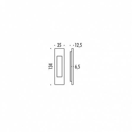 Ручка для раздвижной двери ColomboDesign Open арт. ID411 Cromat