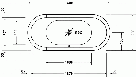 Акриловая ванна Duravit Starck 180x80 см арт. 700009
