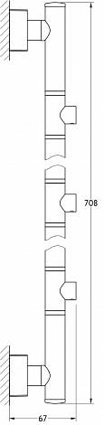 Штанга для 3-х аксессуаров 71 см FBS Esperado ESP 078