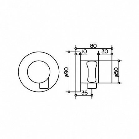 Запорный вентиль с выпуском для шланга с переключателем на 3 потребителя Keuco IXMO арт. 59549 010201