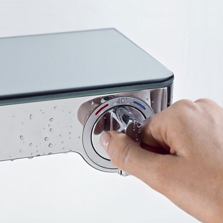 Термостат для душа с кнопками управления Hansgrohe Ecostat Select Push арт. 13171400