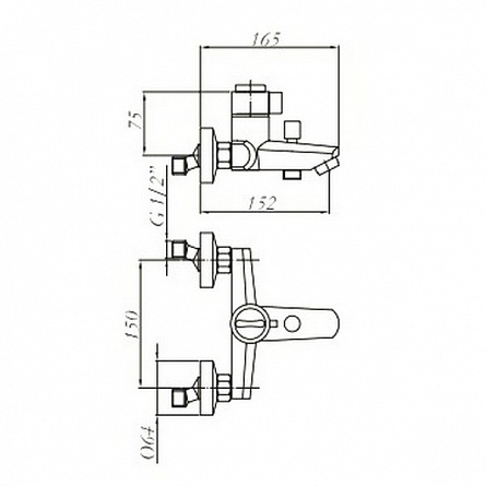 Смеситель - термостат для ванны и душа Migliore Fortis арт. ML.FRT-5203.CR