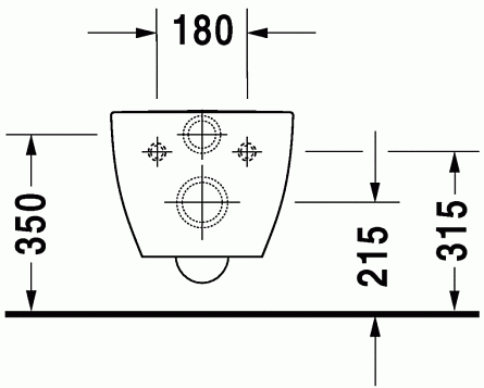 Унитаз подвесной безободковый с антигрязевым покрытием Duravit Happy D.2 Plus арт. 22220989001
