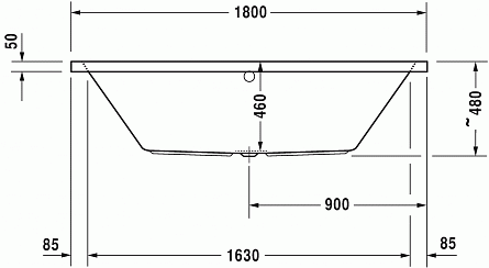 Акриловая ванна Duravit Vero Air 180x80 см арт. 700413