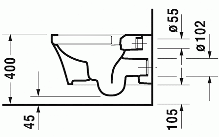 Унитаз подвесной безободковый Duravit P3 Comforts арт. 2561090000