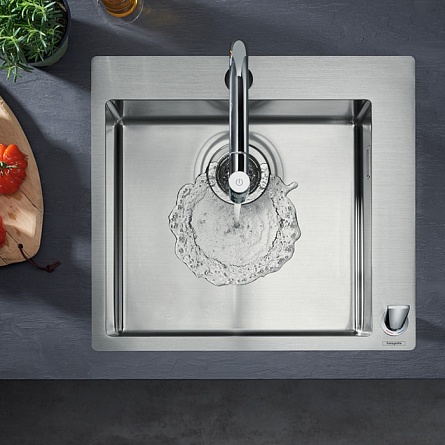 Кухонная мойка со смесителем сталь Hansgrohe C71-F450-06 арт. 43201800